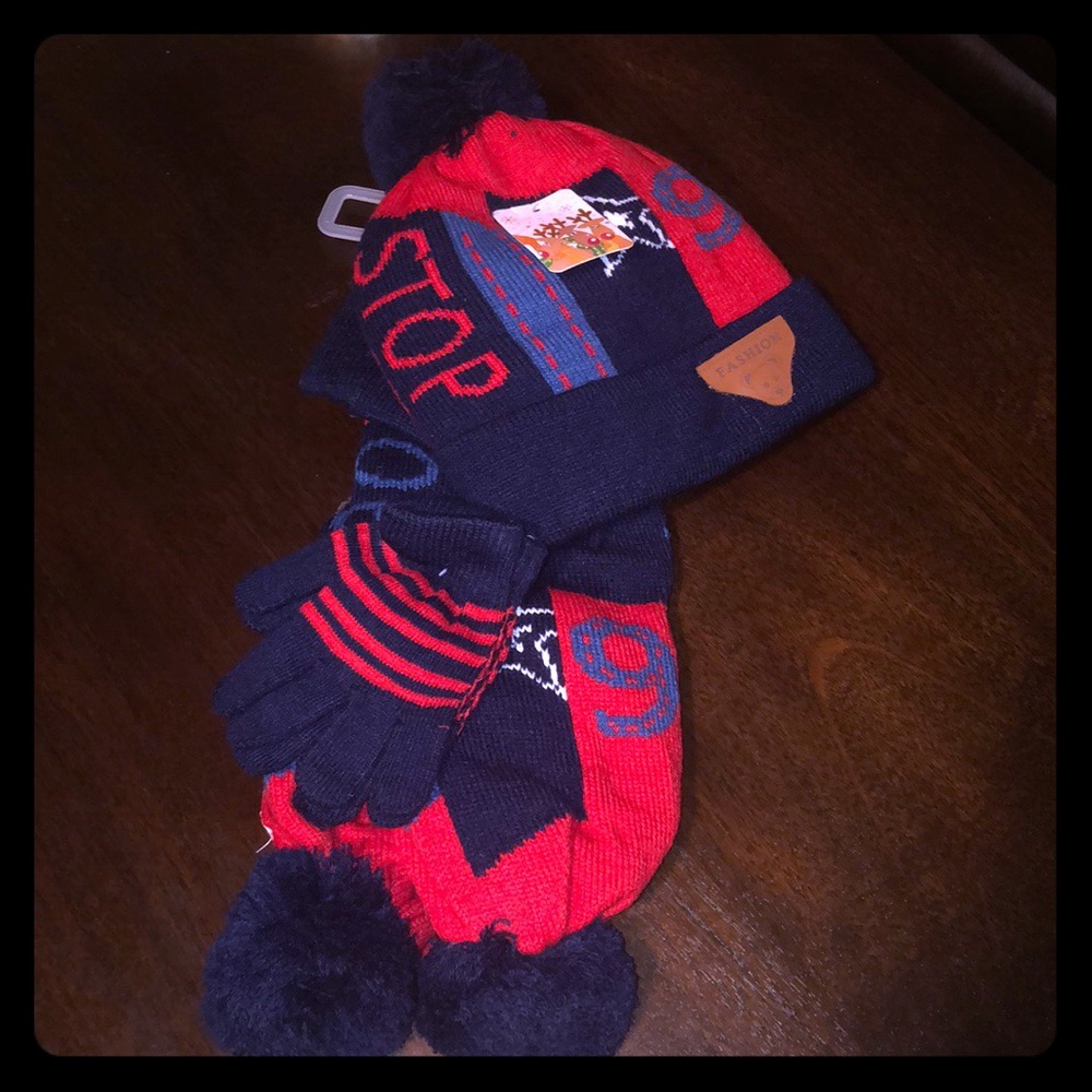 ☃️Hat, glove and scarf set
